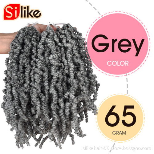 2X BOMB TWIST 10"Hair Pre-twisted Passion Twist Hair Fluffy Spring Twist Hair Synthetic Pre Looped bomb Crochet braid hair